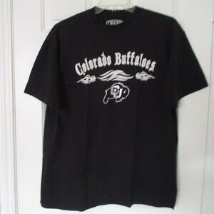 E5 Colorado Buffaloes Black Cotton T-Shirt - Size Large*